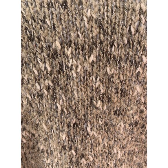 SOFT Joie Women's Turtleneck Sweater Oatmeal Chunky Knit Metallic Thread M - Picture 5 of 8